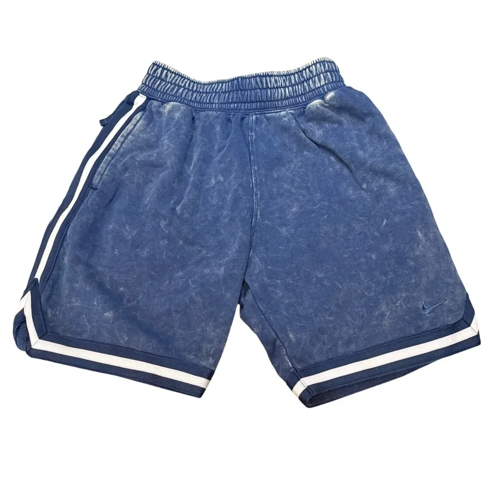 Nike DNA Fleece Basketball Shorts Blue Acid Wash‎ Look Size Medium (10-12)